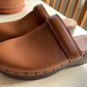 Madewell's Cecily Clog in Oiled Leather